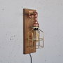 Opviq Lámpara de pared de madera y oro rosa Pp168